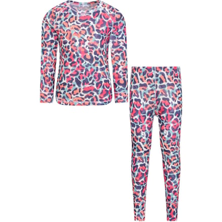 Mountain Warehouse Base Layer Set met dierenprint voor kinderen/Kids Talus (Helder Roze)
