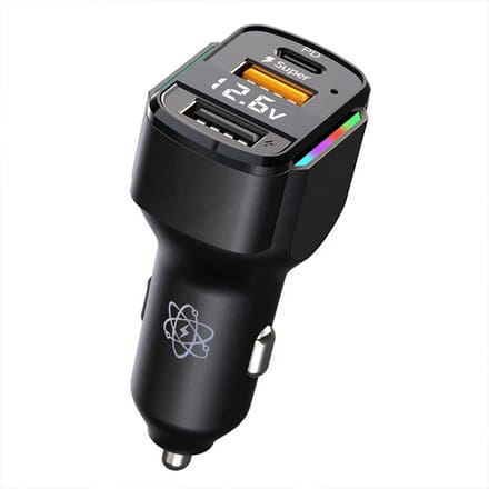 Slimtron X3 Super Snelle Autolader 65W / PD36 – sigarettenlader adapter – Dual USB & USB-C