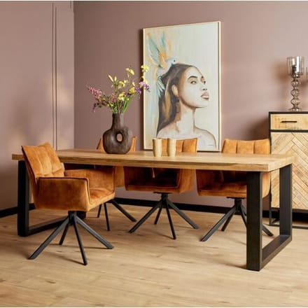 Mango eettafel 220 cm U poot