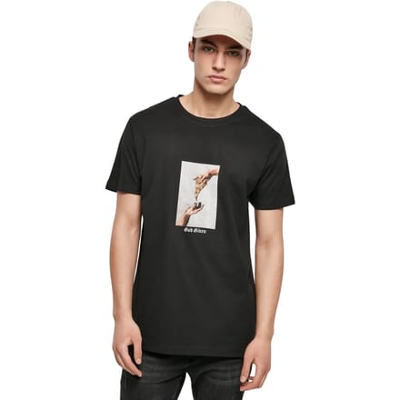 Mister Tee - God Given Pizza Heren Tshirt - M - Zwart
