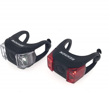 Benson Fietsverlichting - voor- en achterlicht - silicone - waterdicht
