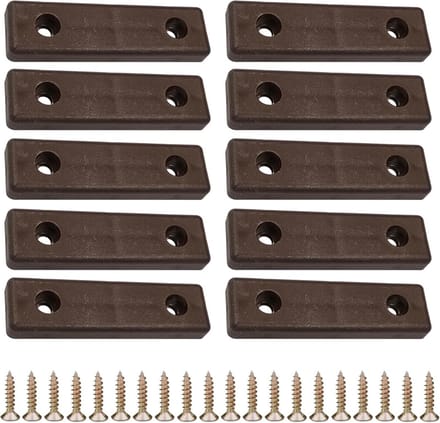 Set van 10 Grote Kunststof Meubelglijders 50x14mm - Schroefbare Onderzetters