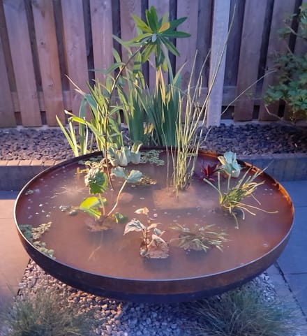 Waterschaal cortenstaal - 100 cm