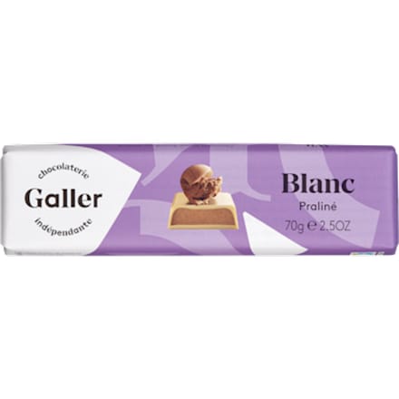 Chocoladereep Galler White Praliné, 70 g