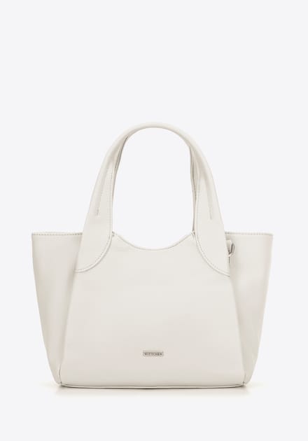 Wittchen Eco-leer Handtas - Crème - Afneembare Schouderriem - Compact en Elegante Ontwerp