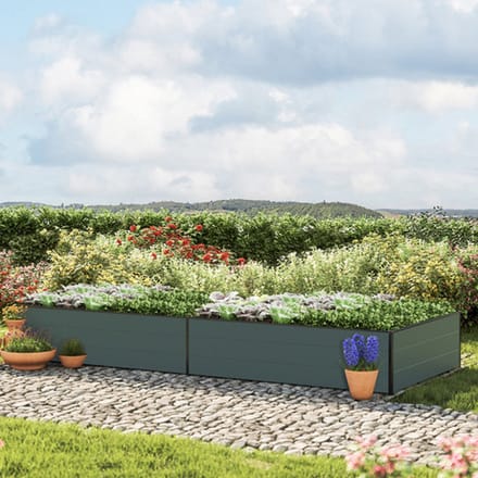 297 x 119 x 39 cm Moestuinbak Halfsize, Antraciet