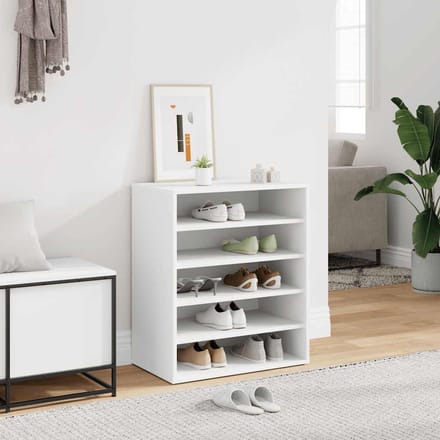 vidaXL - Schoenenkasten - 60 - x - 35 - x - 70 - cm - Wit