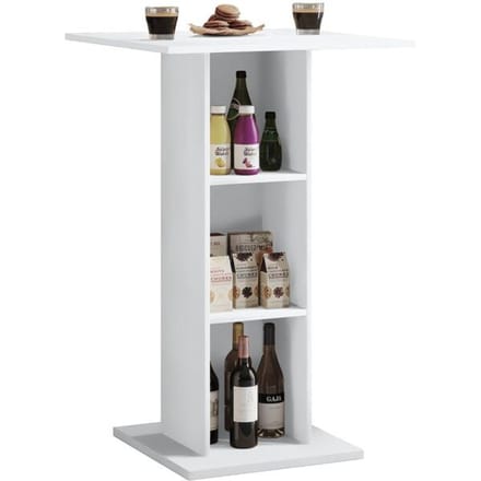 Standos bartafel met 3 plankenwit.