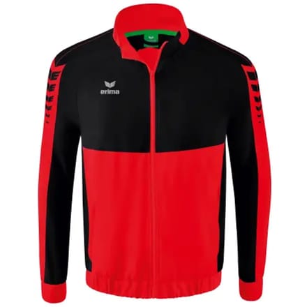 Erima Six Wings Presentatiejack Kinderen - Zwart / Rood | Maat: 128
