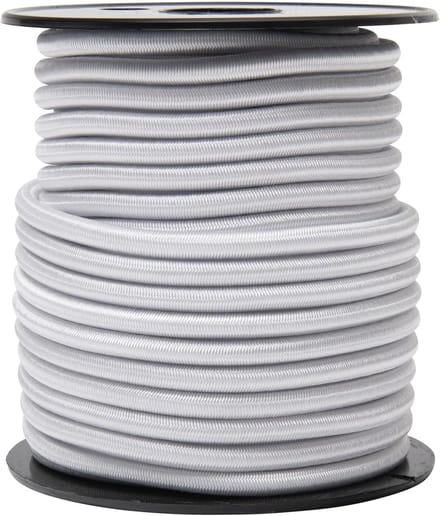 Spanrubber Rol - Elastisch Touw - Vastzetten Spullen - UV Bestendig - 6mm x 20m - Wit