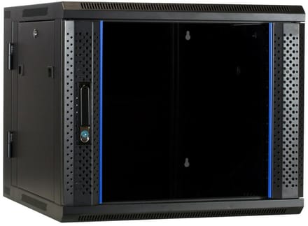 DSIT 9U wandkast (kantelbaar) met glazen deur 600x600x500mm (BxDxH) - serverbehuizing - serverrack - serverkast - 19 inch