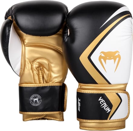 Venum Bokshandschoenen Contender 2.0 Zwart/Wit/Goud -14oz