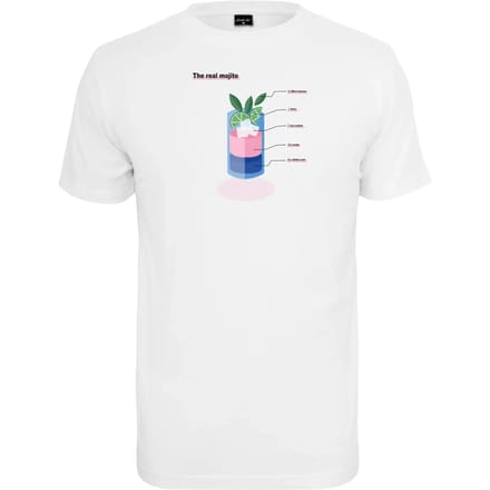 Mister Tee Heren Tshirt -XXL- The Real Mojito Round Neck Wit
