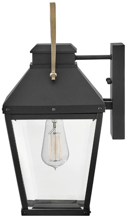 Hinkley LED Wand Buitenlamp Dawson | 1X E27 Max 60W | Black with Burnished Bronze accent
