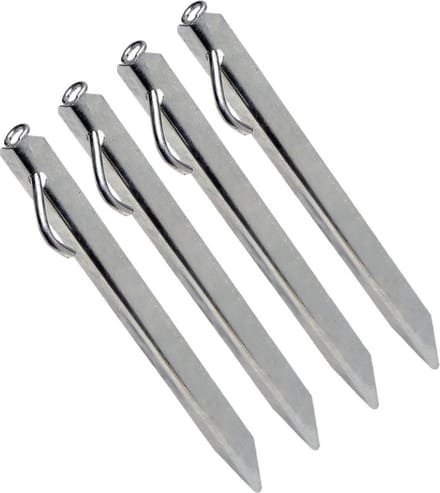 8x stuks grondpennen/tentharingen metaal met oog 38 cm - Rotspennen