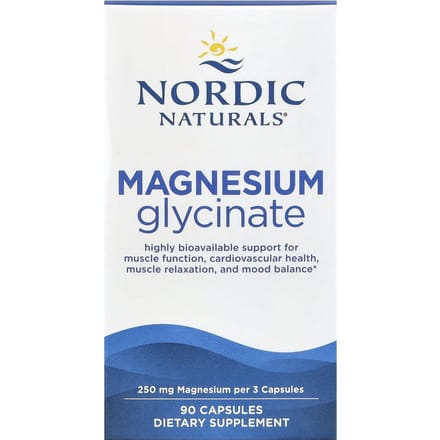 Nordic Naturals, Magnesiumglycinaat, 90 capsules (83 mg per capsule)