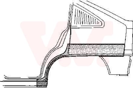 Van Wezel - ACHTER SCHERM VOOR OPEL KADETT E 1984-1993 ARC194364VWAN