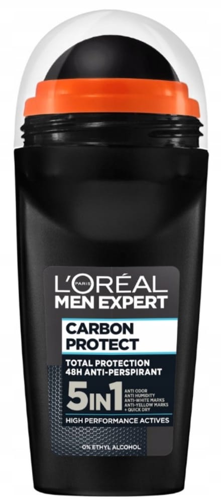L'Oréal Paris Men Expert - Antiperspirant Roller - 5 in 1 Bescherming - Carbon Protect - 48u Uithouding