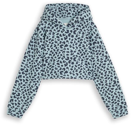 Tom Tailor - Cropped hoodie - Maat 128 - green big leo design