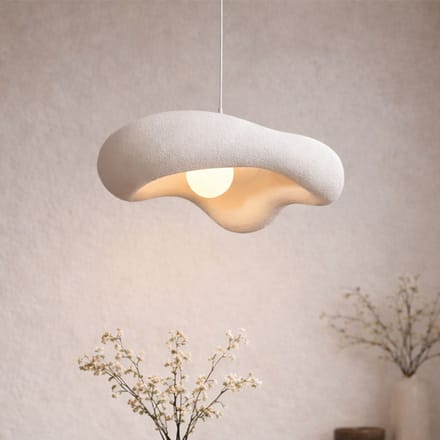Milton & Oldbrook Japandi Hanglamp Ø 40 cm Zenica Wit Steenlook