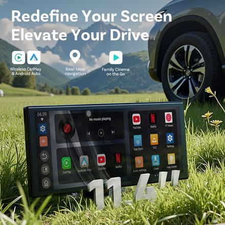 Ottocast OttoScreen N92C – 11 Inch Draadloos Apple CarPlay & Android Auto Scherm – Touchscreen – Full HD – Bluetooth & WiFi