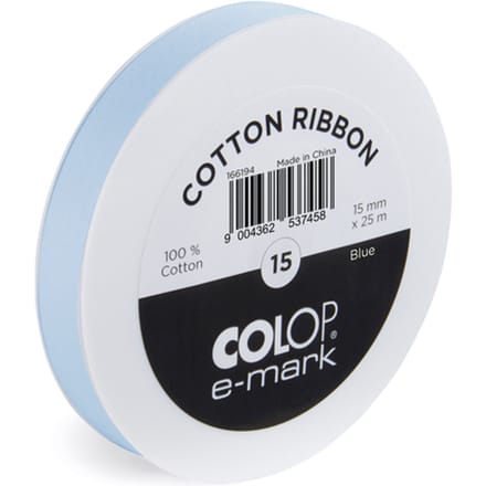Lint Colop E-mark 15mmx25m blauw