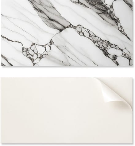 Zelfklevend vinylpaneel met print, 100x50 cm, marmerpatroon met nerven.