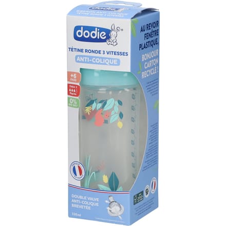 Dodie® Initiation+ Anti-Colique Zuigfles 330 ml Vanaf 6 Maanden 1 Babyfles