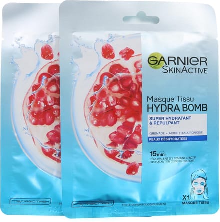 Garnier SkinActive Hydra Bomb Masker (2 Stuks - Voor droge huid)