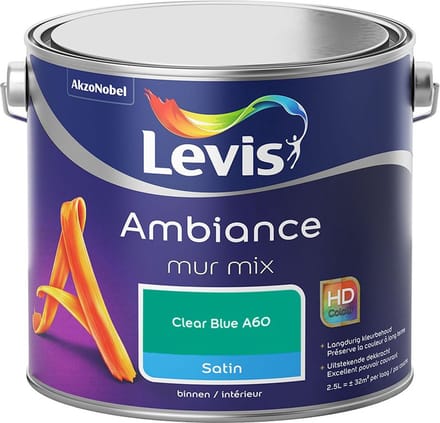 Levis - Ambiance Mur Satin Mix - Clear Blue A60 - Mengverf - 2,5 L