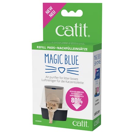 Catit Magic Blue Refill Pads - Kattenbakaccessoires - Wit Blauw 6 stuks