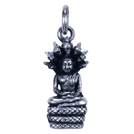 Zilveren Boeddha ketting hanger - geboortedag Zaterdag