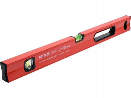 Yato Aluminium Waterpas 60 cm met 2 Libellen in Magneet