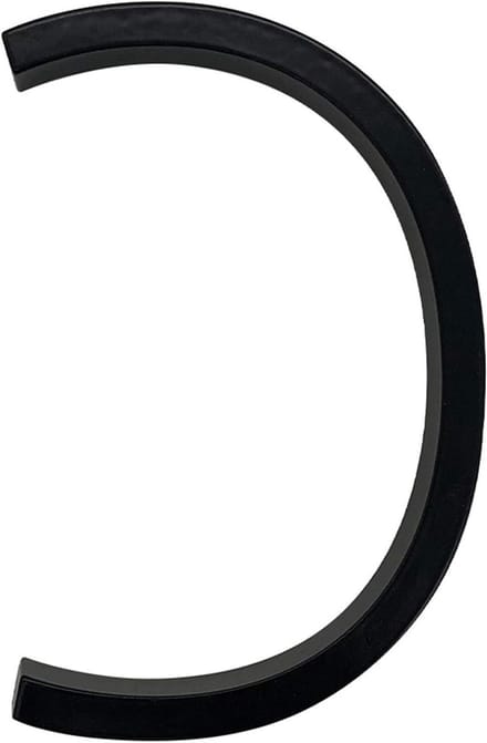 Huisnummer - Adresbordje - Huis Herkenbaar - Drijvend Design - 125mm - Zwart