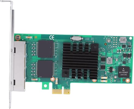 Netwerkkaart - PCI Express NIC - Server Uitbreiding - Vier Gigabit Poorten - PCIE 2.1 X1 - Groen