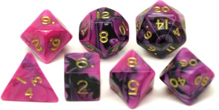 HOT Games dobbelstenen set jumbo paars zwart rollenspel Dungeons.