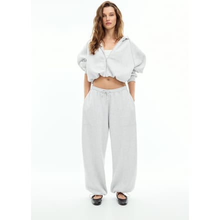 Stradivarius Barrel joggingbroek met stoppers  Grijs melange XL