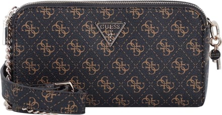 Guess Eco Erika dames schoudertas - Bruin multi - Maat Geen