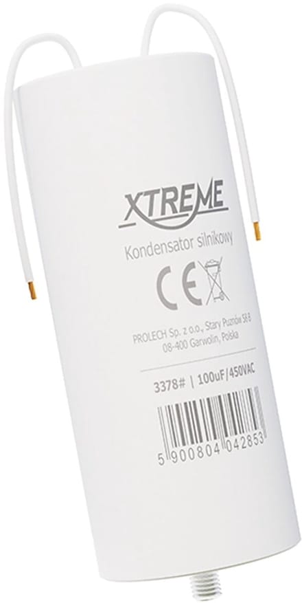 XTREME Motorcondensator 100µF 450V AC - Condensator met Kabels - Start/Bedrijf