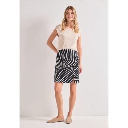 Knielange rok in wikkel-look