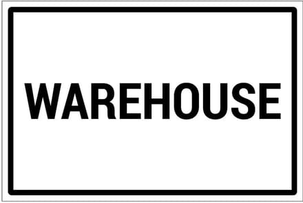Warehouse bord | gecoat dibond materiaal | 30 x 20 cm