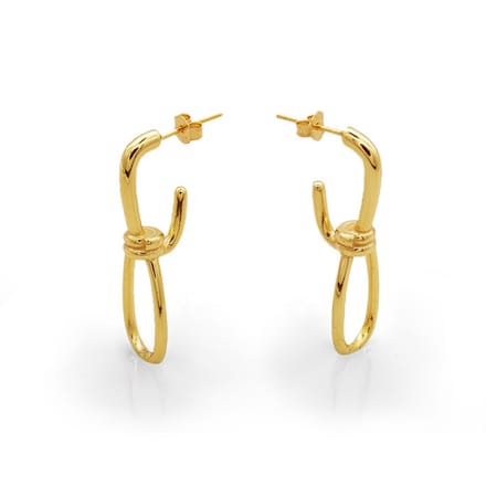 Schitterende Gold Plated Zilveren Oorbellen