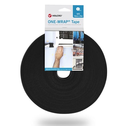 VELCRO® One Wrap® Klittenband - 30 mm breed - 25 meter - Zwart