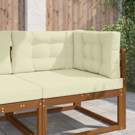 vidaXL - Buitenbankkussen - Polyester - Crèmekleurig - 80 - x - 80 - cm