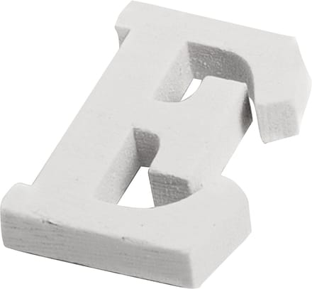 ARTYFETES - Kleine witte houten letter e 5 cm voor tafeldecoratie