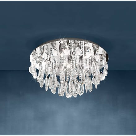 Stars of Light plafondlamp Calaonda, 58 x 31 cm, chroom