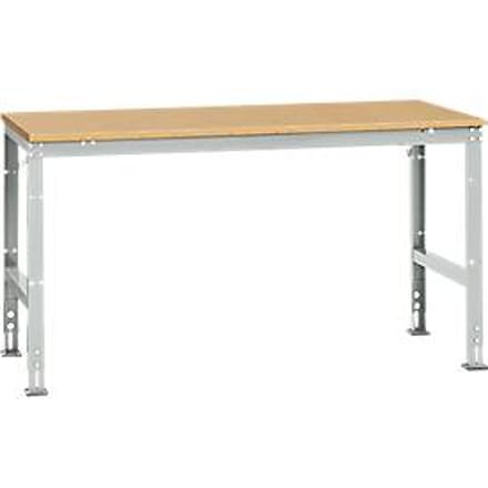 Manuflex AU4095.7035 Werk achtergrond tafel universele standaard met multiplex plaat, bxdxh = 1750 x 1000 x 760-870 mm Grijs-wit (RAL 7035)