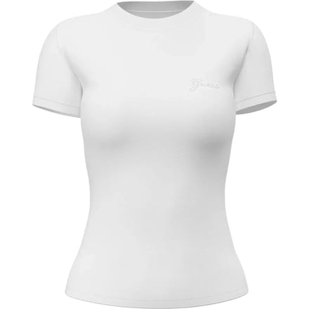 Guess Wit shirt met logo van strassteentjes