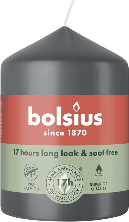 Bolsius Stompkaars 80/58 Stormy Grey (1 stuk)