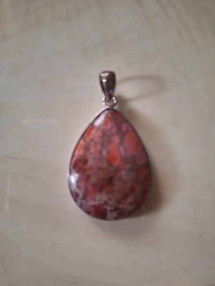 Gemstones-silver natuursteen hanger rode jaspis in 925-zilver